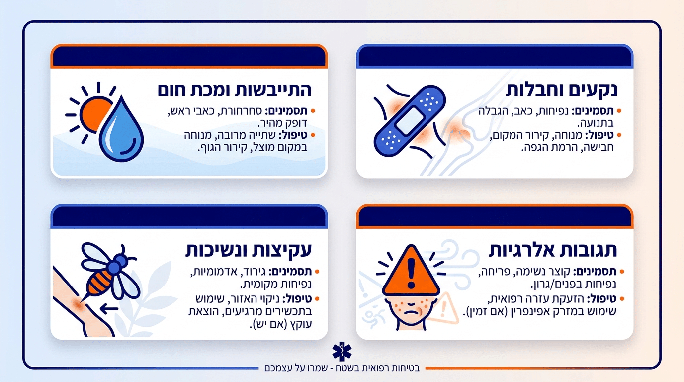 תרחישים רפואיים נפוצים בימי גיבוש